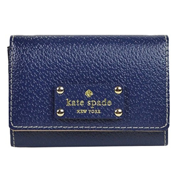 Kate Spade- New York Graham Wellesley Wallet /Card Holder ( Navy / Gold 💛💙) - Picture 1 of 4